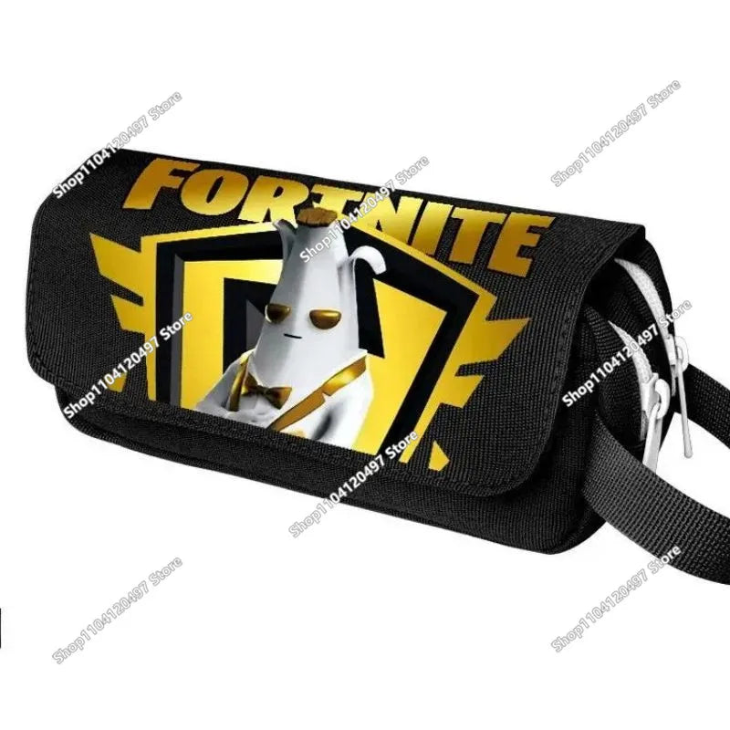 Fortnites Anime Pencil Bag Kawaii PencilCase Large Capacity Waterproof Handheld Cosplay Pencil Pouch Office Stationary Gift Toy