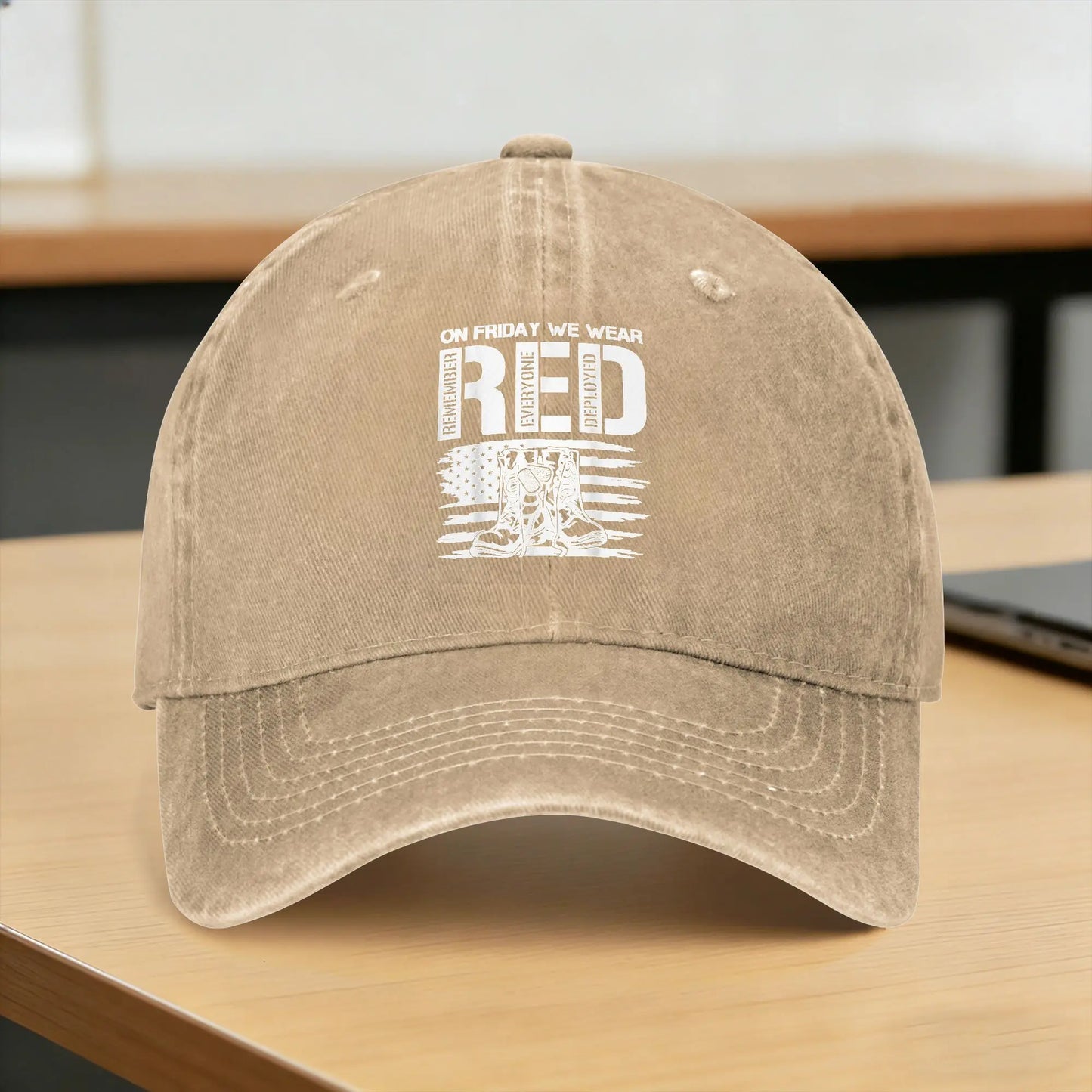 On Friday We Wear Red Friday Military Support Troops US Flag Casual Baseball Cap Summer Trucker Hat Sunscreen Gym Hip Hop Hats