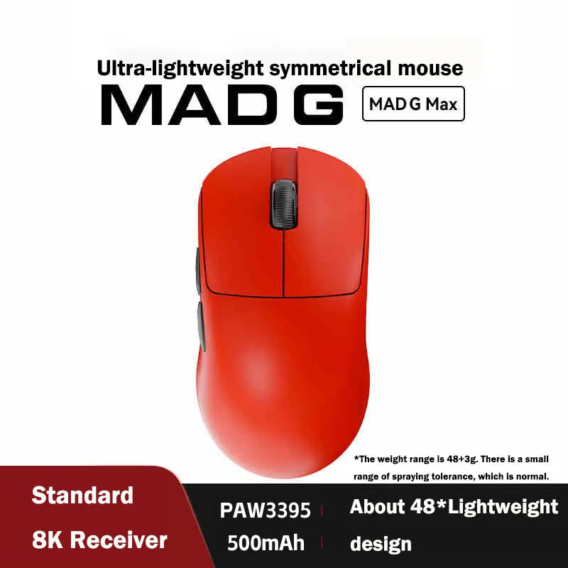 FGG Madlions Mad G Pro Max ultraľahká bezdrôtová myš Original 8K HZ, duálny režim, nízka latencia, PAW3395, hráčske príslušenstvo, darčeky