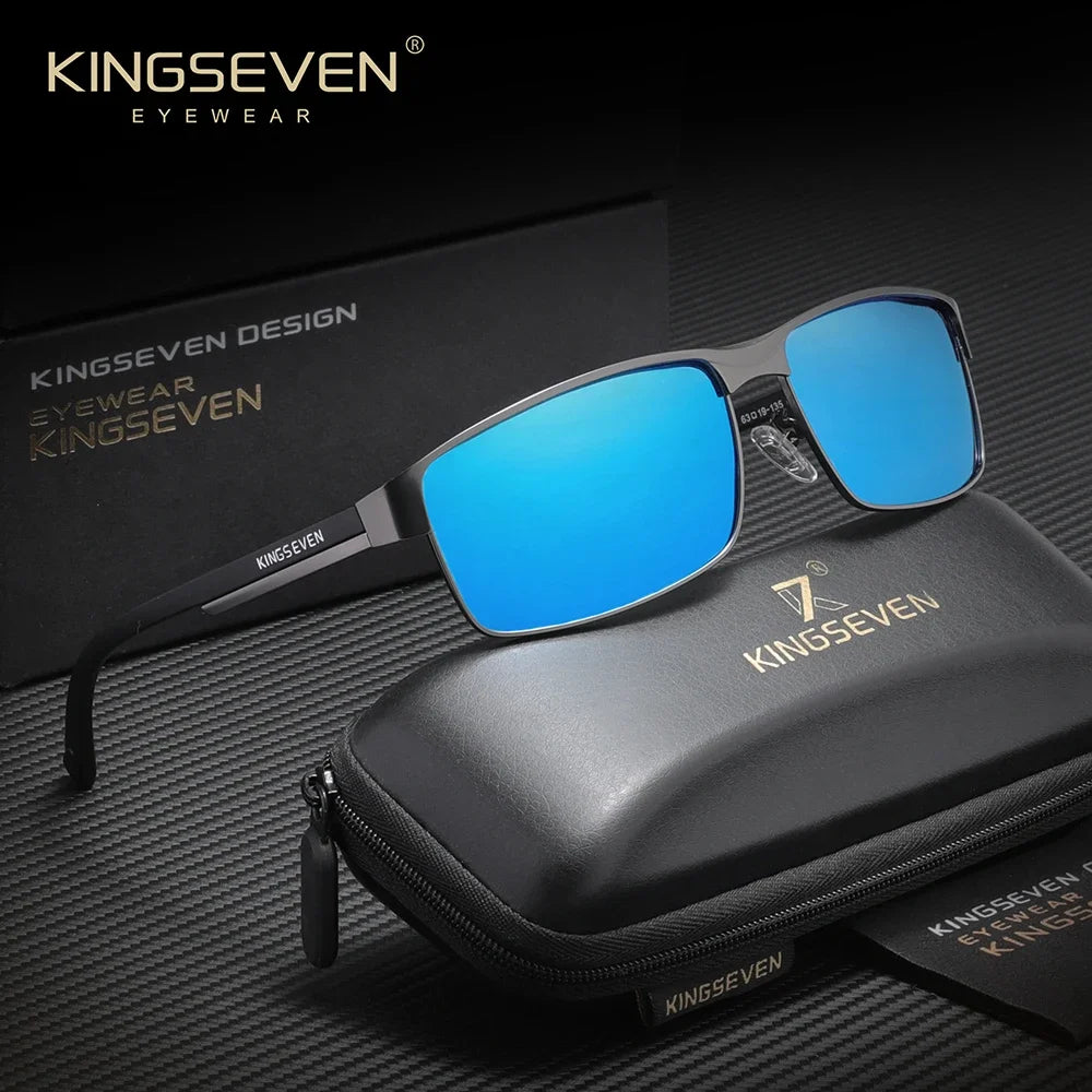 KINGSEVEN Luxury Classical Vintage Unisex Polarized Sunglasses Outdoor Sports Protective Anti-Glare Trendy Driving Eyewear