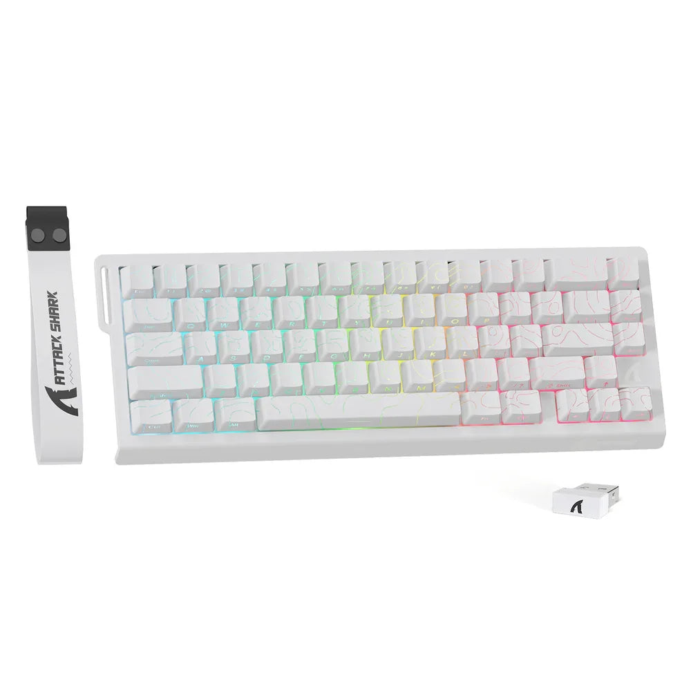 ATTACK SHARK X68PRO HE Wireless Rapid Trigger Gaming Keyboard with Adjustable Actuation,Hot-Swap,RGB Backlit,BT/2.4GHz/Wired