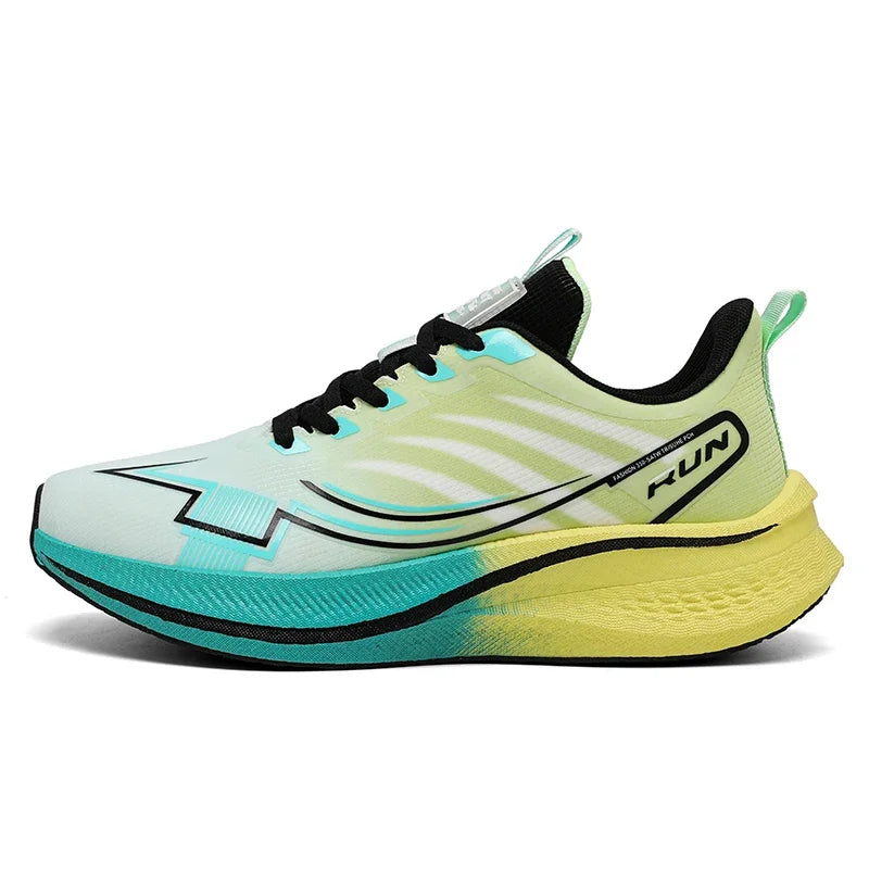 Men's Cushioning Running Shoes with Carbon Plate Marathon Women Lightweight Casual Sneakers for Jogging Workout Fitness Exercise