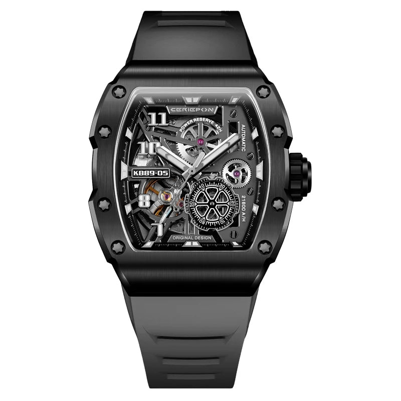 New Fashion Men Mechanical Automatic Wristwatch Pagani Design Richard Similar Hand Silicone Band Sport Watches Relogio Masculino