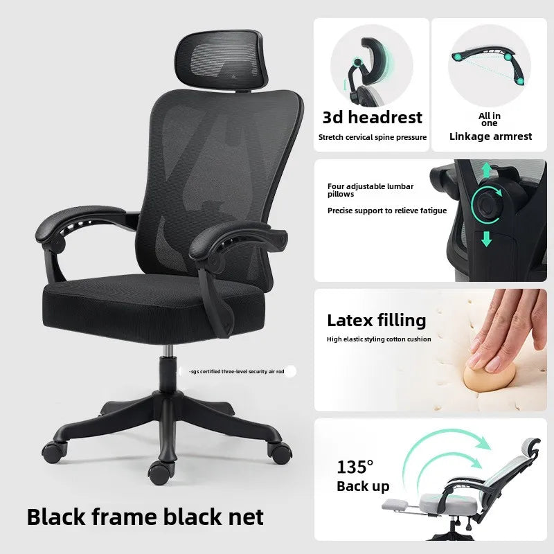 UVR Ergonomic Gaming Computer Chair with Adjustable Height, Swivel Office Chair, Comfortable Armrest Lift Chair for Home & Work