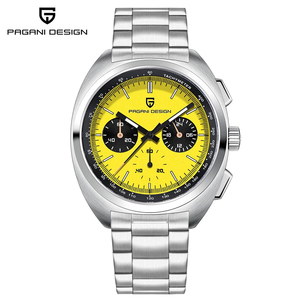2026Pagani design watch luxury men's quartz watch speed men's chronograph top brand all-steel sapphire diving relógios masculino