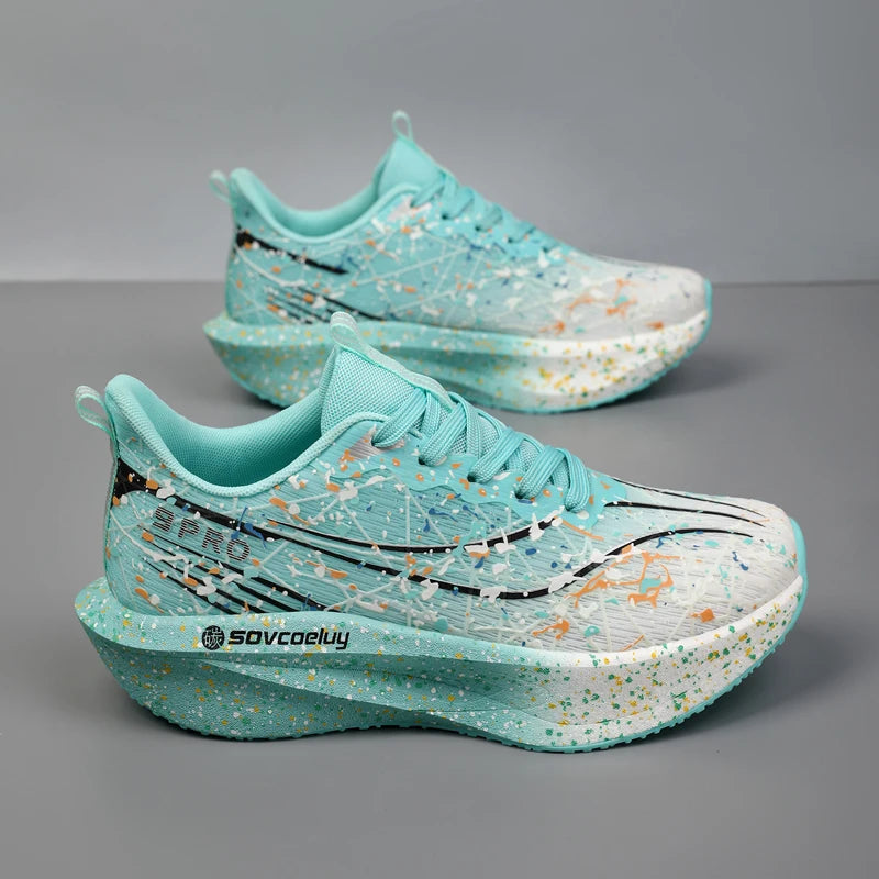 Running Shoes Carbon Board 2026 Marathon Cushion Men Sports Breathable Lightweight Women Comfortable Athletic Nonskid Sneakers