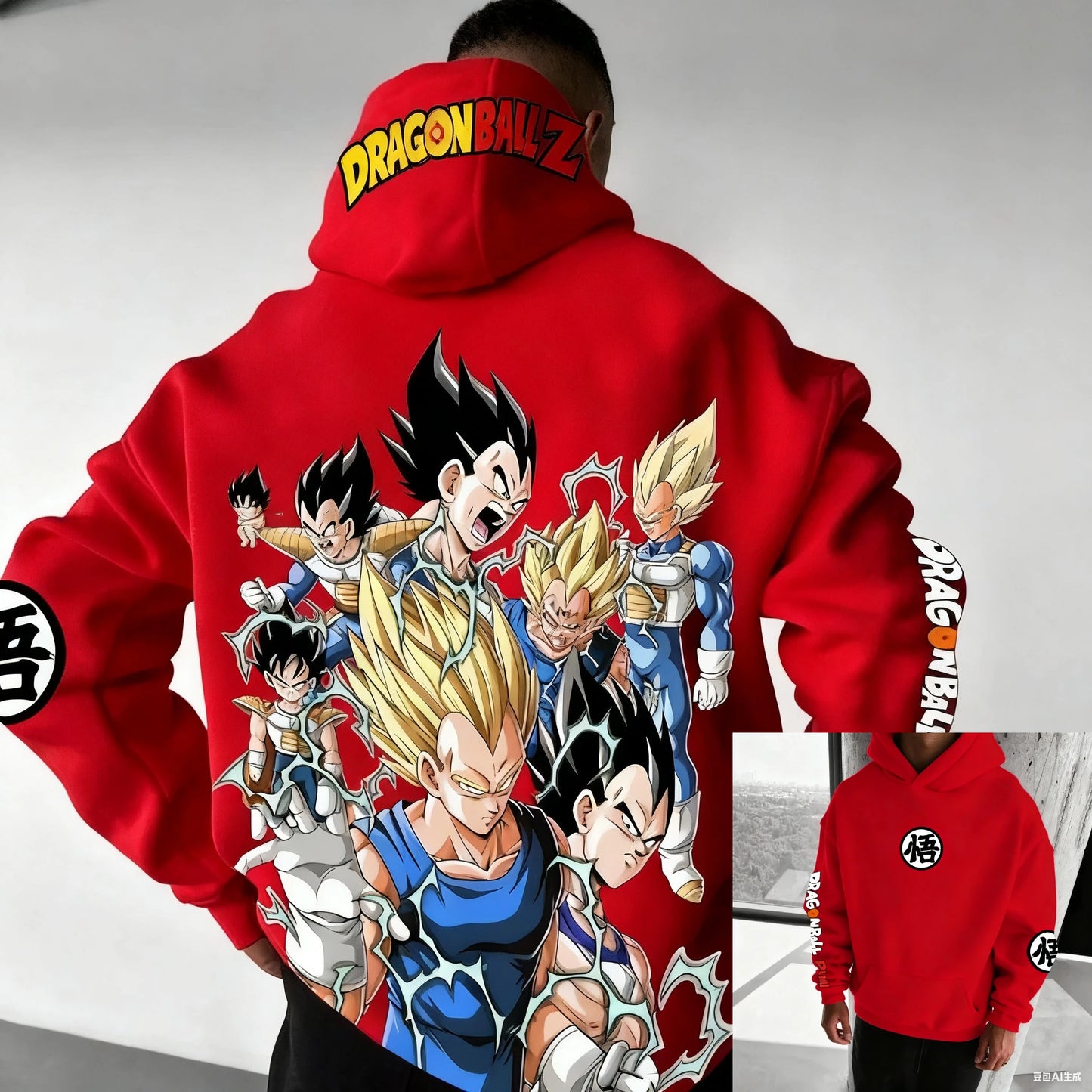 Dragon Ball Z Anime Hoodie Men Women Cotton Streetwear Casual Pullover Sweatshirt Cartoon Print Goku Vegeta Jacket Spring Autumn
