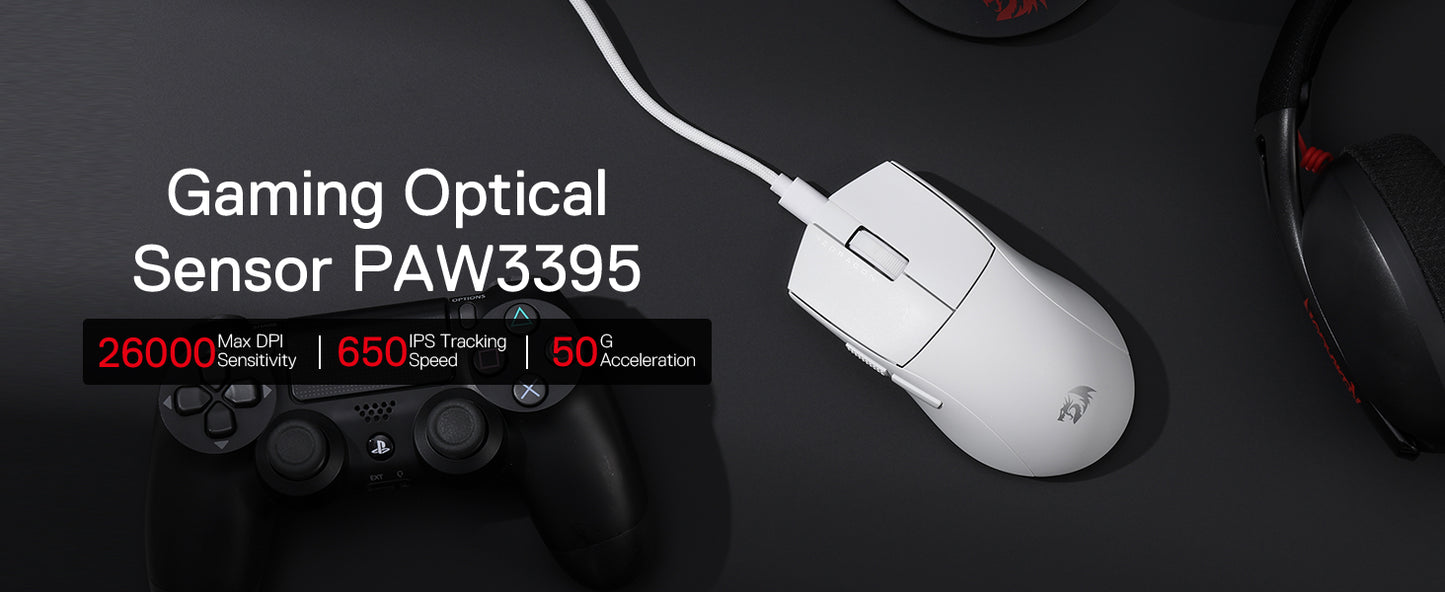 Redragon M996 Wired 8K 26,000 Max DPI 2.4G Gaming Mouse
