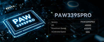 MAMBASNAKE M2 Ultra-Lightweight Wireless Gaming Mouse, PAW3395PRO Sensor 40000 DPI, 41g Carbon Fiber, Tri-Mode