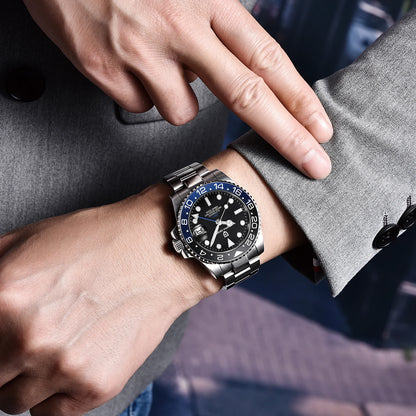 2026 Novo Relógio Mecânico de Luxo para Homem PAGANI DESIGN em Aço Inoxidável, Relógio GMT de Marca Premium com Vidro Safira, Relógio de Homem