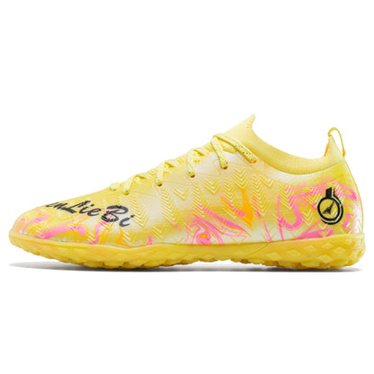 Men Professional Football Boots High-Top Soccer Cleats FG & TF Sneakers for Outdoor Training & Matches Multi-Color Wear-resistan