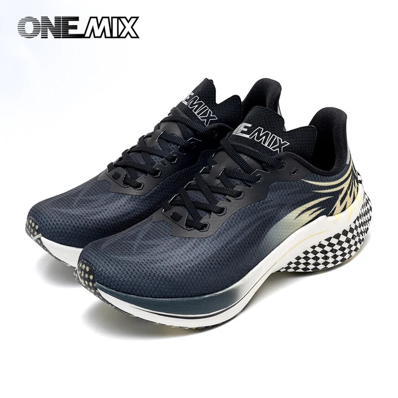 ONEMIX 2025 Scarpe sportive da running uomo donna con piastra in carbonio, traspiranti, ammortizzate, antiscivolo, PB, leggere, a rimbalzo