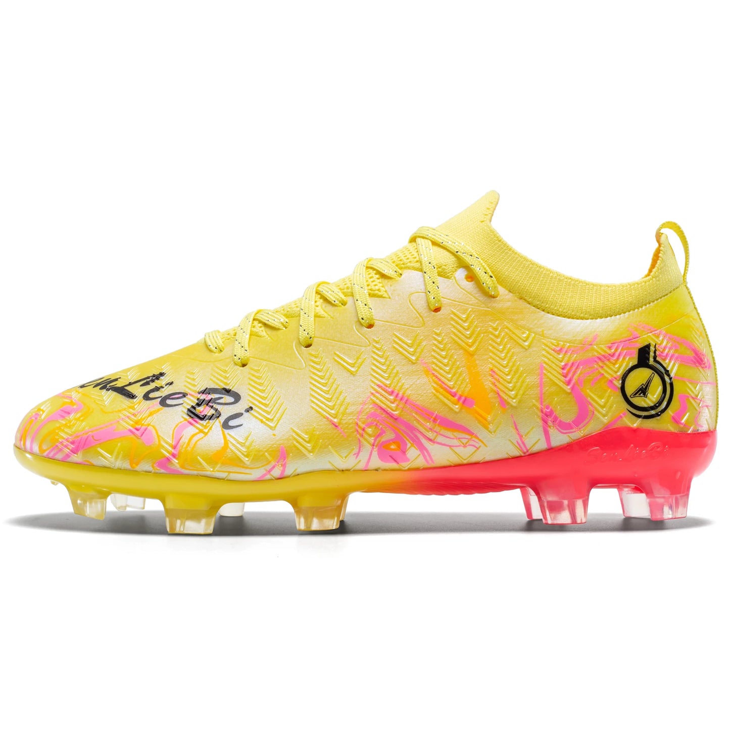 Men Professional Football Boots High-Top Soccer Cleats FG & TF Sneakers for Outdoor Training & Matches Multi-Color Wear-resistan