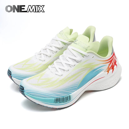 ONEMIX 2025 Scarpe sportive da running uomo donna con piastra in carbonio, traspiranti, ammortizzate, antiscivolo, PB, leggere, a rimbalzo