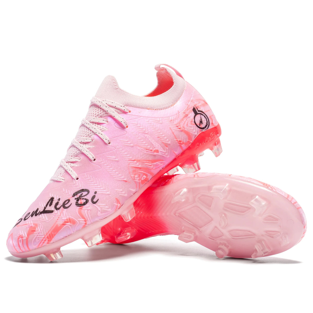Men Professional Football Boots High-Top Soccer Cleats FG & TF Sneakers for Outdoor Training & Matches Multi-Color Wear-resistan