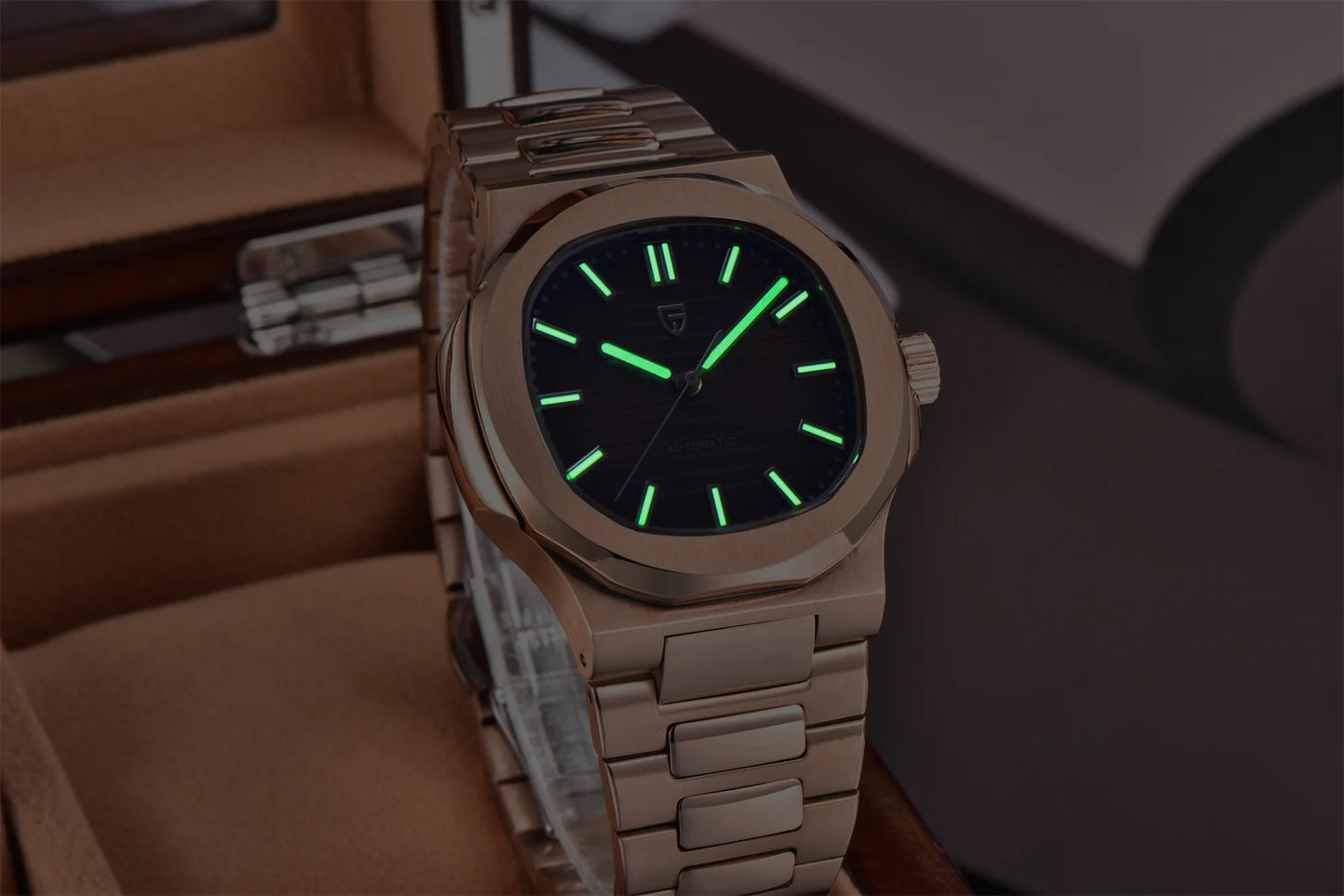 PAGANI DESIGN 2026 Novo Relógio Automático de Luxo para Homem, Relógio Mecânico de Pulso em Aço Inoxidável, Vidro de Safira, Mostrador Barril 40MM