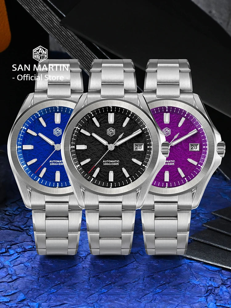 San Martin New Gada Fashion Sport Watch 39mm NH35 Automatic Mechanical Men Watches Dress Waterproof 100m Luminous SN0129