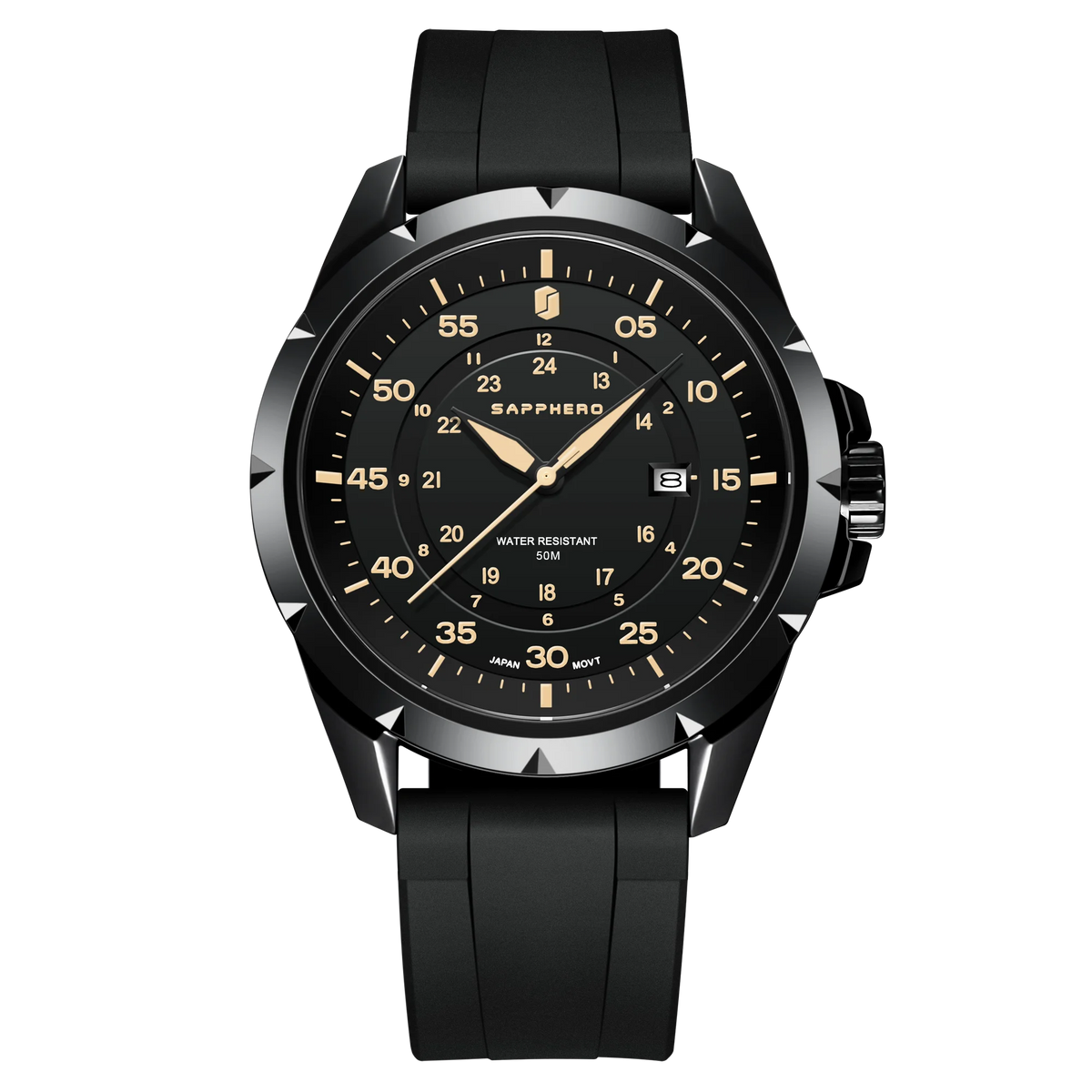 Montre pour homme SAPPHERO – Montre à quartz de luxe, étanche jusqu'à 50 m, équipée d'un mécanisme importé et d'un boîtier en acier inoxydable – Une idée cadeau idéale pour homme.