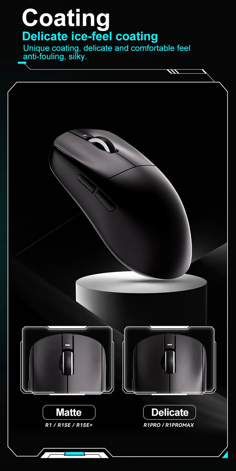 Rato Gaming Sem Fios ATK VXE Dragonfly R1 Pro MAX PAW3395 R1 SE Plus Personalizado para Esports e FPS, Recarregável e Leve
