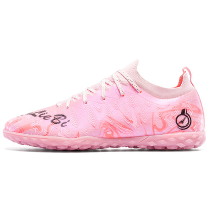 Men Professional Football Boots High-Top Soccer Cleats FG & TF Sneakers for Outdoor Training & Matches Multi-Color Wear-resistan