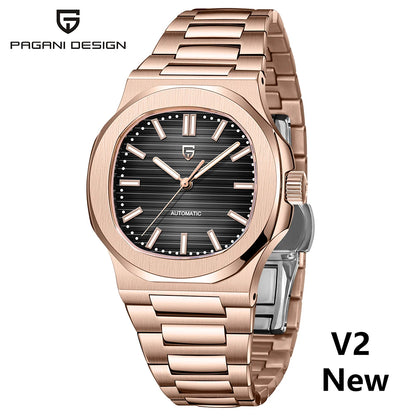PAGANI DESIGN 2026 Novo Relógio Automático de Luxo para Homem, Relógio Mecânico de Pulso em Aço Inoxidável, Vidro de Safira, Mostrador Barril 40MM