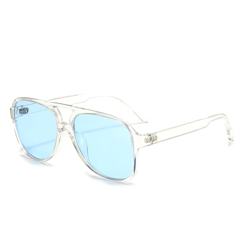 Retro Oversized Polarized Sunglasses Women Fashion Pilot Sun Glasses Men Vintage Gradient Lens Black Yellow Trendy Shades UV400