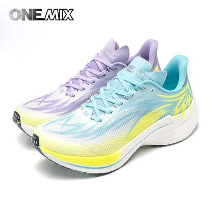 ONEMIX 2025 Scarpe sportive da running uomo donna con piastra in carbonio, traspiranti, ammortizzate, antiscivolo, PB, leggere, a rimbalzo