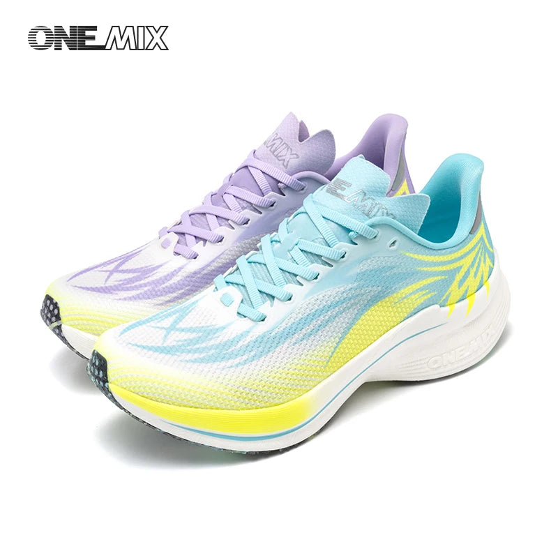 ONEMIX 2025 Scarpe sportive da running uomo donna con piastra in carbonio, traspiranti, ammortizzate, antiscivolo, PB, leggere, a rimbalzo