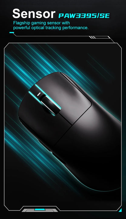 Rato Gaming Sem Fios ATK VXE Dragonfly R1 Pro MAX PAW3395 R1 SE Plus Personalizado para Esports e FPS, Recarregável e Leve