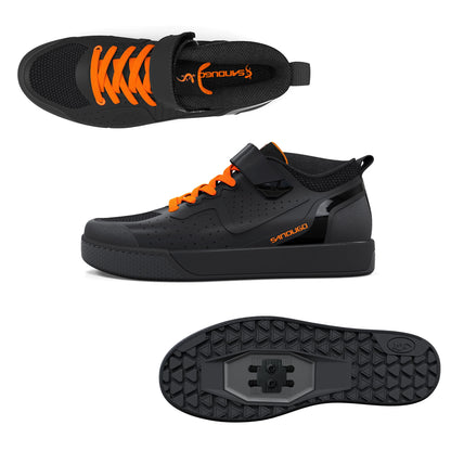 Sandugo Cycling Shoes for Men Apply to Mountain Bike Downhill  Uphill and Indoor Bicycle Compatible With SPD and FlatPedal