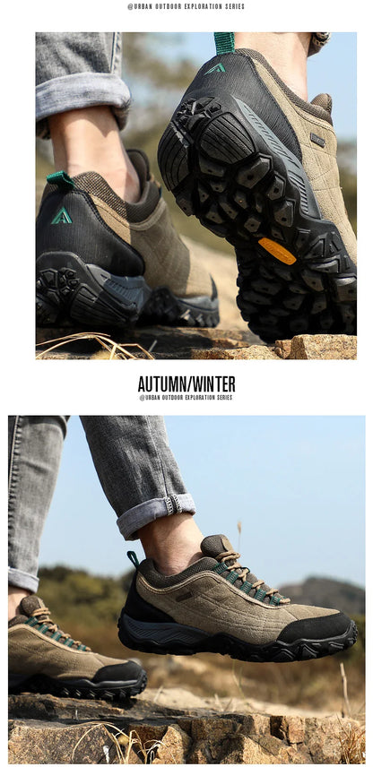 HUMTTO Outdoor Hiking Trekking Mountain Sports Shoes for Men Camping Hunting Walking Breathable Cushioning Man Nonslip Sneakers