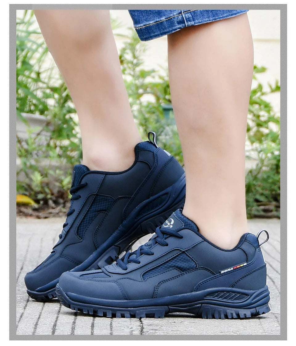 BONA New Designers Non-slip Wear-resistant Breathable Hiking Shoes Men Outdoor High-quality Jogging Walking Shoe Mansculino