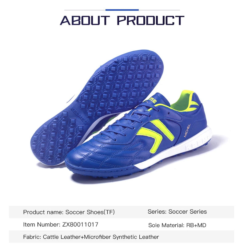 Fotbalové kopačky KELME TF, kopačky z telecí kůže, profesionální futsalové kopačky, originální tréninkové tenisky na fotbal ZX80011017