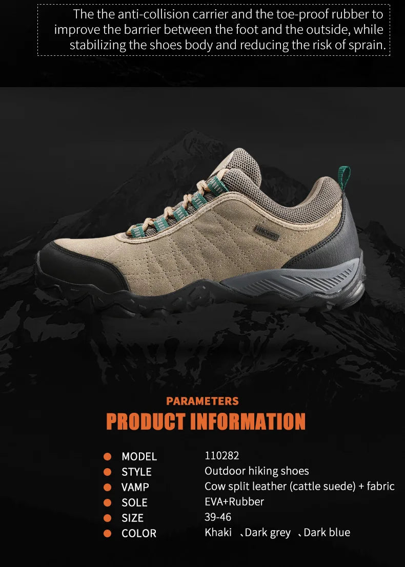 HUMTTO Outdoor Hiking Trekking Mountain Sports Shoes for Men Camping Hunting Walking Breathable Cushioning Man Nonslip Sneakers