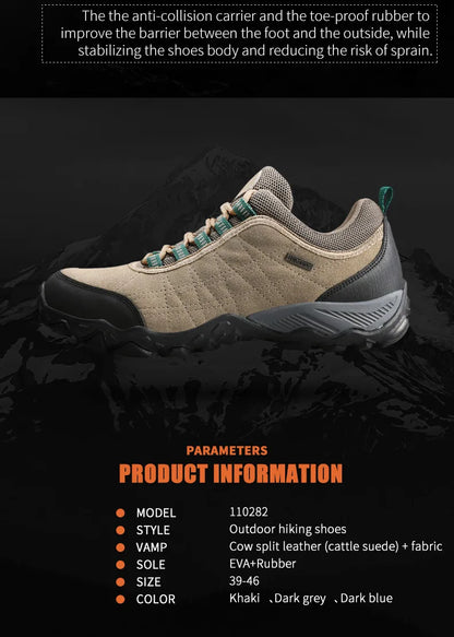 HUMTTO Outdoor Hiking Trekking Mountain Sports Shoes for Men Camping Hunting Walking Breathable Cushioning Man Nonslip Sneakers