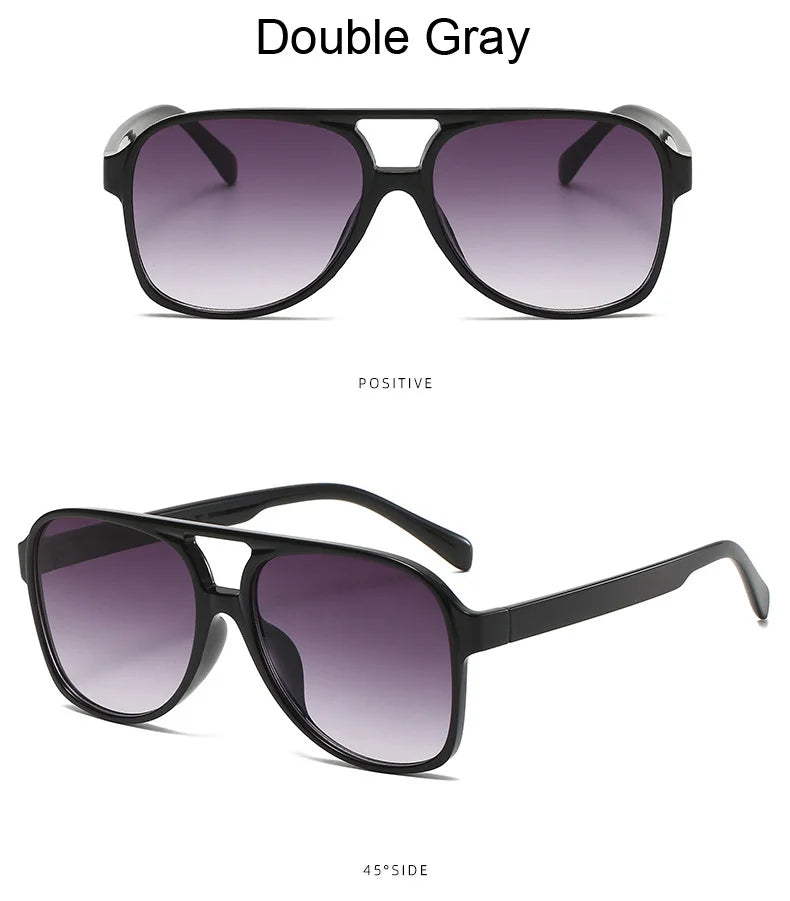 Vintage Oversized Sunglasses Woman Fashion Brand Big Frame Sun Glasses Female Candy Colors Ins Style Aviation Oculos De Sol