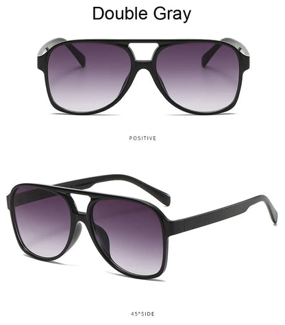 Vintage Oversized Sunglasses Woman Fashion Brand Big Frame Sun Glasses Female Candy Colors Ins Style Aviation Oculos De Sol