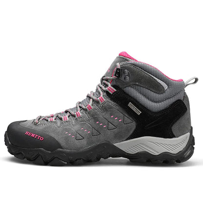 HUMTTO Nouvelles chaussures de randonnée pour homme : baskets d'extérieur imperméables pour homme et femme, en cuir, pour la marche, l'escalade, le trekking et le sport ; bottes pour homme et femme