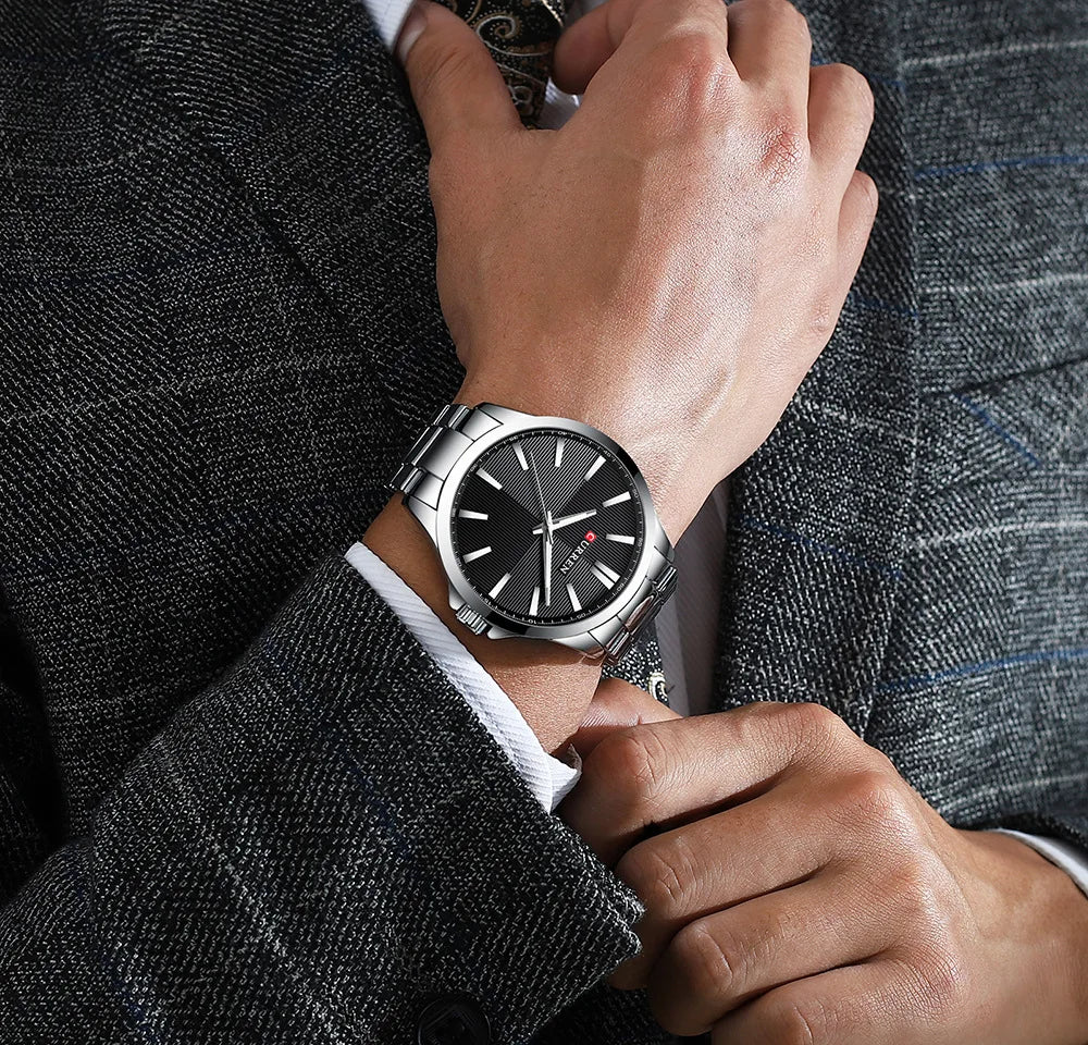 Orologio da uomo CURREN – Modello di lusso, impermeabile, stile militare, in acciaio inossidabile – Orologio da polso sportivo (cod. 8322)