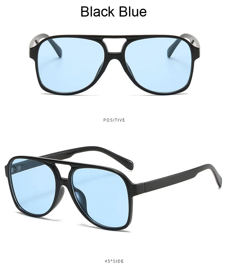 Vintage Oversized Sunglasses Woman Fashion Brand Big Frame Sun Glasses Female Candy Colors Ins Style Aviation Oculos De Sol