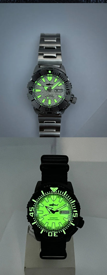 Heimdallr Sharkey Monster V2 Men's Diver Watch 316L Stainless Steel Japan NH36A Movement 200M Waterproof Men Mechanical Watches
