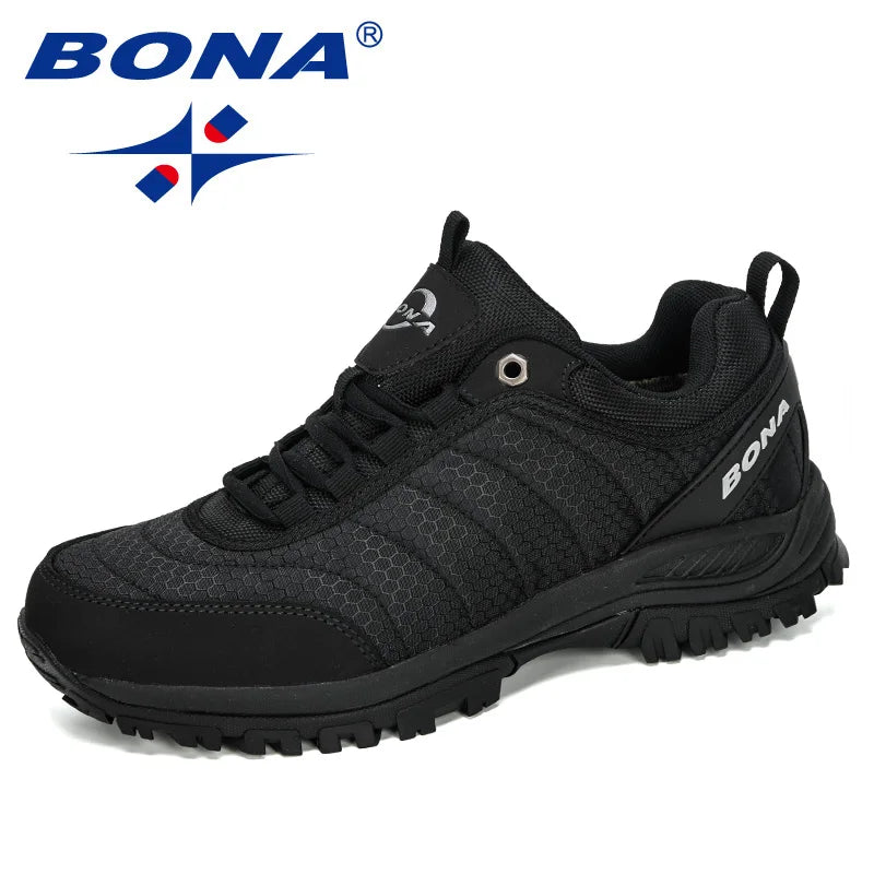 BONA Wanderschuhe Herren Bergsteigerschuhe Outdoor-Sneaker Herrenschuhe Trekking-Sport-Sneaker Herren Bequem