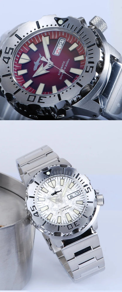 Heimdallr Sharkey Monster V2 Men's Diver Watch 316L Stainless Steel Japan NH36A Movement 200M Waterproof Men Mechanical Watches