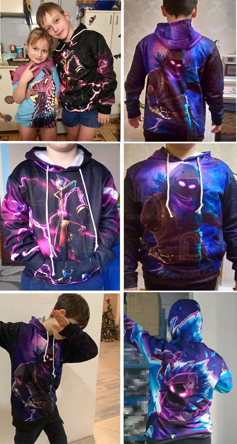 Fortnite Hoodie 3D Printed Plus Size Φούτερ με κουκούλα, μπλουζάκι, παιδική μόδα, streetwear, φούτερ, casual μπουφάν