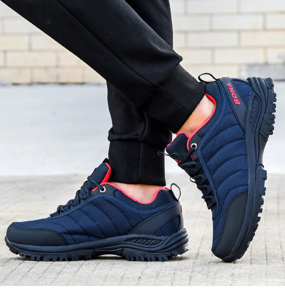 BONA Wanderschuhe Herren Bergsteigerschuhe Outdoor-Sneaker Herrenschuhe Trekking-Sport-Sneaker Herren Bequem