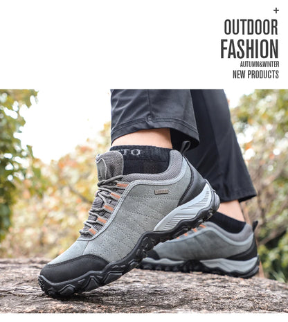 HUMTTO Pantofi de drumeție pentru bărbați, pantofi respirabili pentru sporturi în aer liber, pantofi de alpinism, pantofi de vânătoare pentru femei, adidași de trekking, ghete până la gleznă, pantofi tactici