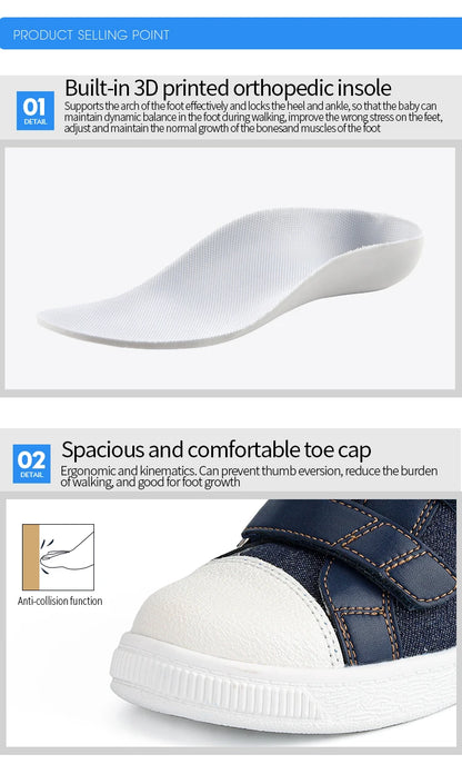 Orthopedic Kids Shoes Princepard Flat Feet Medical Corrcetive Casual Footwear for Toddlers with Arch Support Sneakers