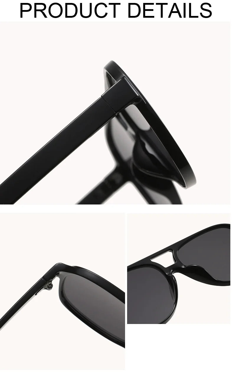 Vintage Oversized Sunglasses Woman Fashion Brand Big Frame Sun Glasses Female Candy Colors Ins Style Aviation Oculos De Sol