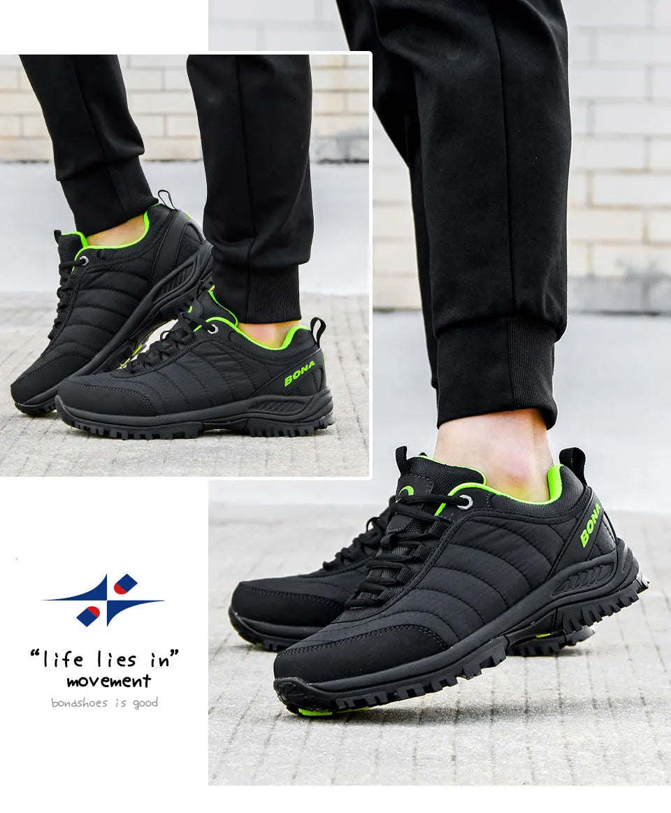 BONA Wanderschuhe Herren Bergsteigerschuhe Outdoor-Sneaker Herrenschuhe Trekking-Sport-Sneaker Herren Bequem