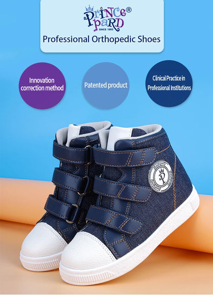 Orthopedic Kids Shoes Princepard Flat Feet Medical Corrcetive Casual Footwear for Toddlers with Arch Support Sneakers
